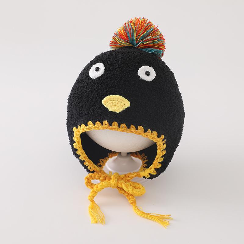 

Unisex Children s Cute Cartoon Knit Hat - Warm, Thick, Ear-Protecting, Windproof Wool for Autumn/Winter Head circumference 44-47cm, Age 5-20 months