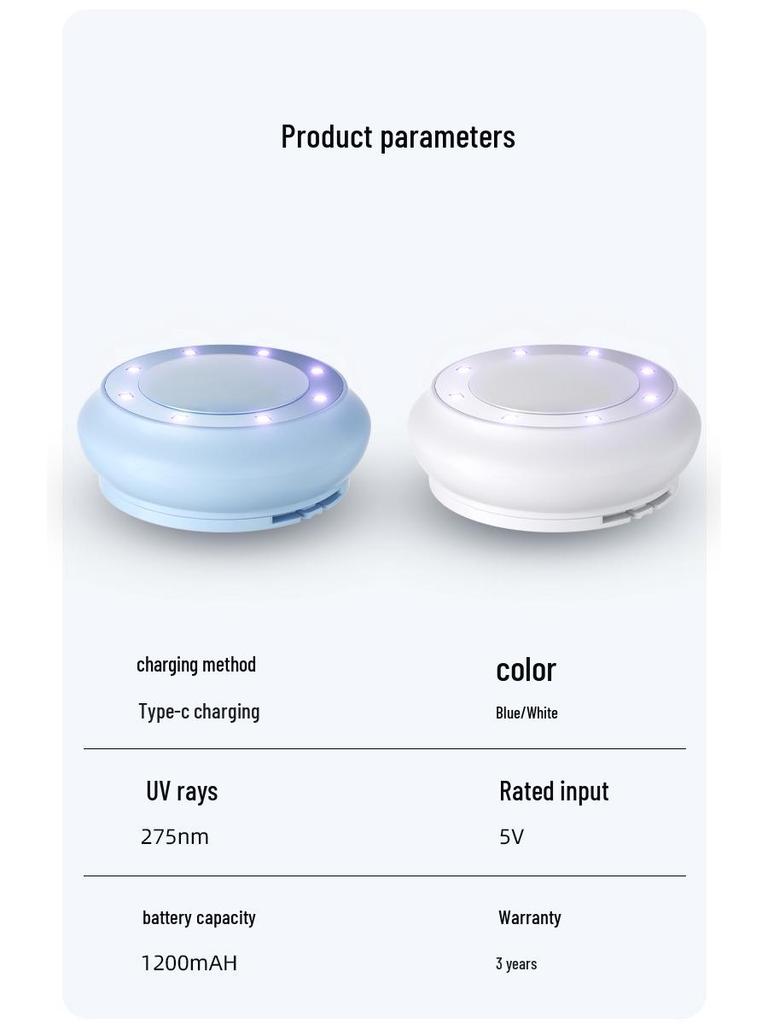 Portable UV Wardrobe and Bathroom Sterilizer with Rechargeable Induction Light for Deodorization and Odor Removal