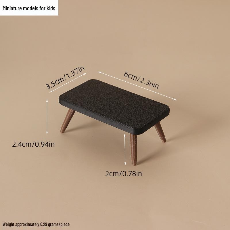 Dollhouse Miniature Coffee & Low Table Set with Sofa for Scene Decoration