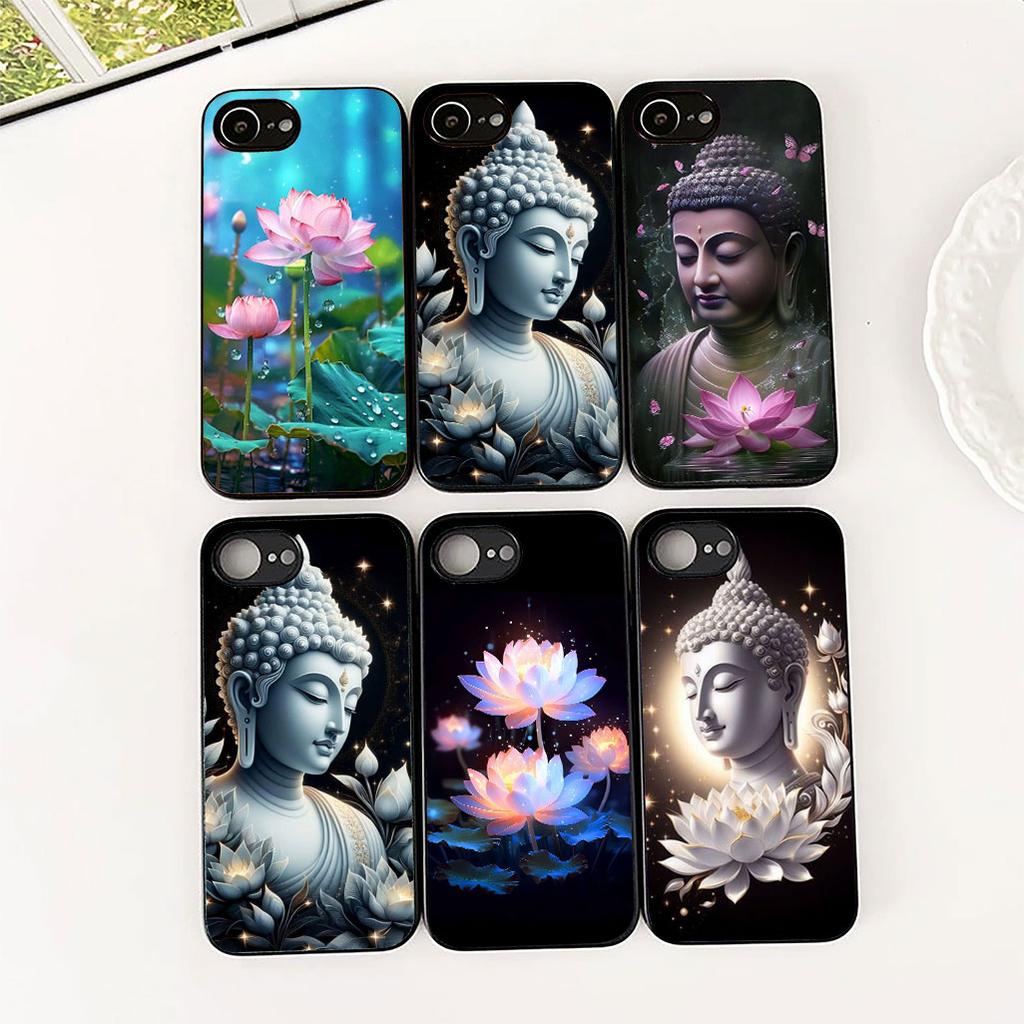 Lord Buddha Lotus Flower Light Phone Case for Samsung Galaxy S24 S25 S23 FE Ultra Plus S7 Edge S25+ S23+ A56 5G Protective Cover