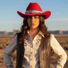 Wollene Western-Cowboy-Kappe Atmungsaktiver tibetischer Hut Coole Sonnenschutz-Ritterkappe Herren