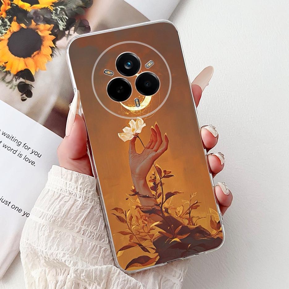 For Realme 14 Pro Plus Case RMX5051 Beautiful Flowers Painted Cover Soft Silicone Case For Realme 14 Pro Realme14 Pro+ 5G Fundas