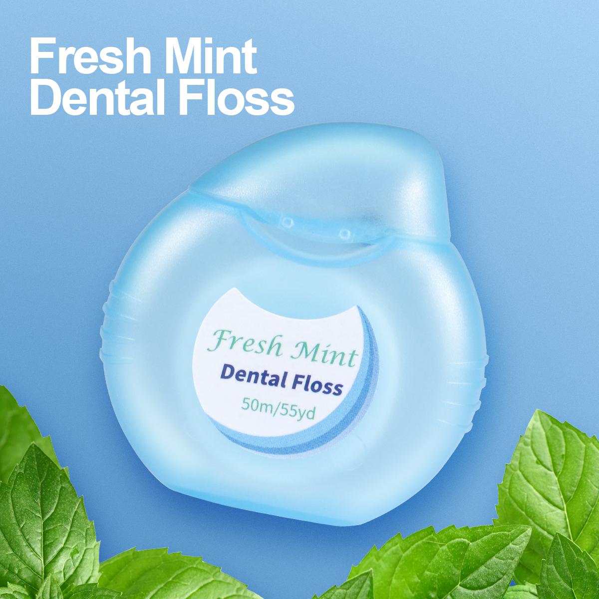 

(Affordable dental floss) Mint flavored dental floss roll | Daily post meal cleaning, interdental care, oral hygiene | Essential
