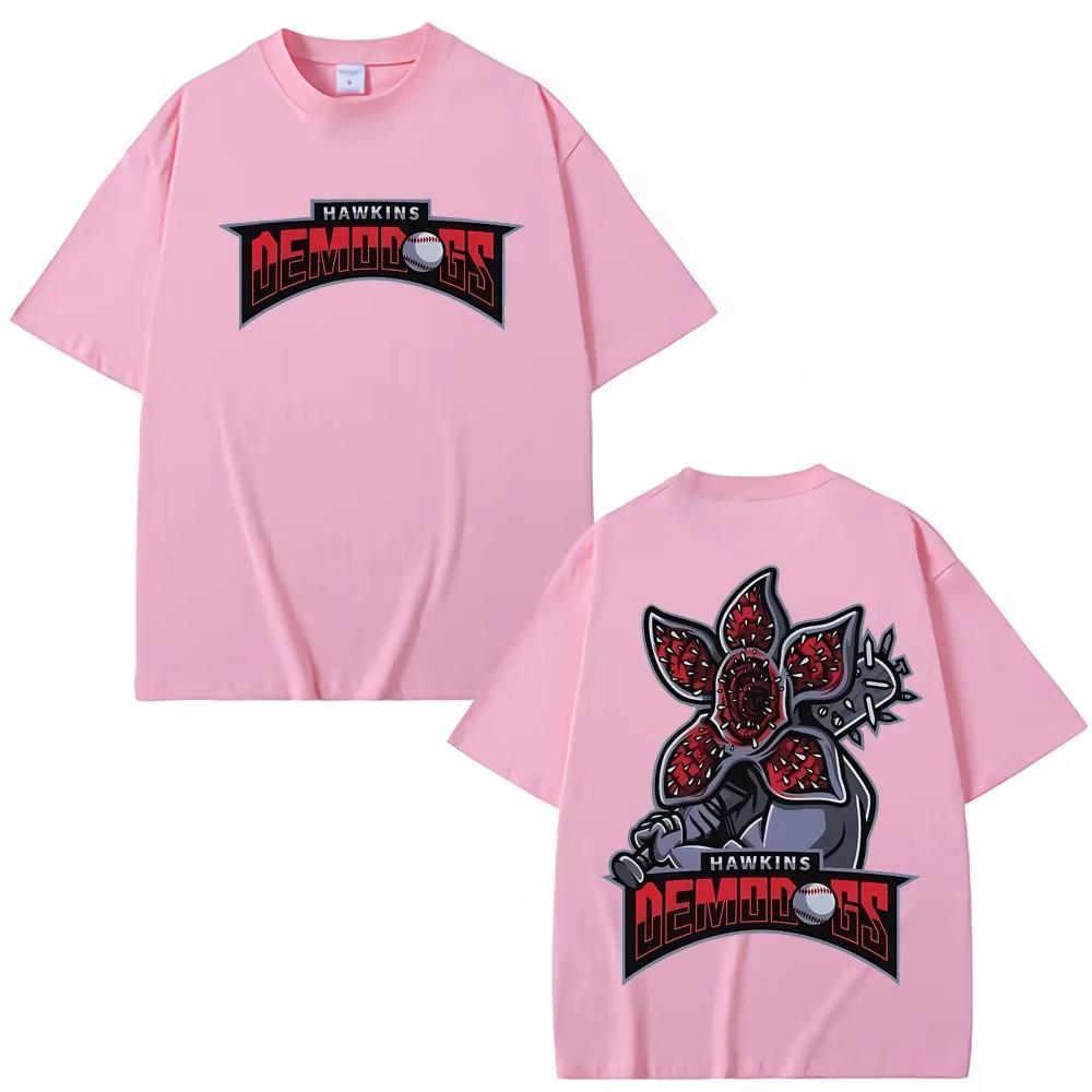 American TV Series Eddie Munson Demogorgon Hawkins Tshirt Cannibal Flower Monster Graphic Fashion Harajuku Women Short Sleeves