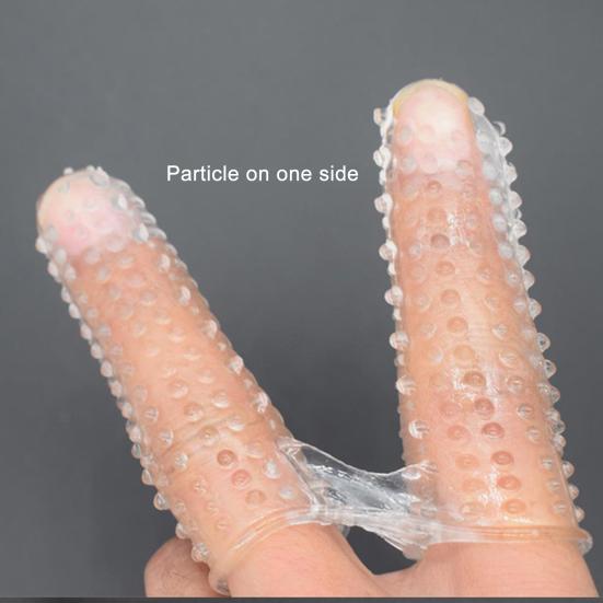 Zábavné, antideformované transparentní chrániče konečků prstů Šroubovací závit pro páry manžet na penis