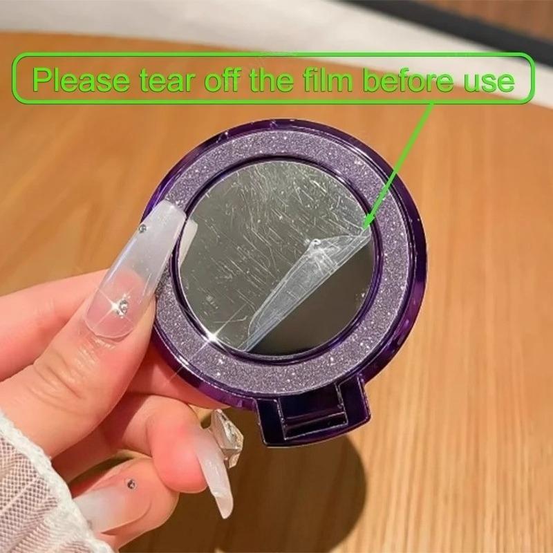 For Samsung Galaxy A16 4g 5g A15 A14 A13 A12 A22 A25 A35 A55 Four Corner Anti-shock Plating Case A 16 Makeup Mirror Stand Cover