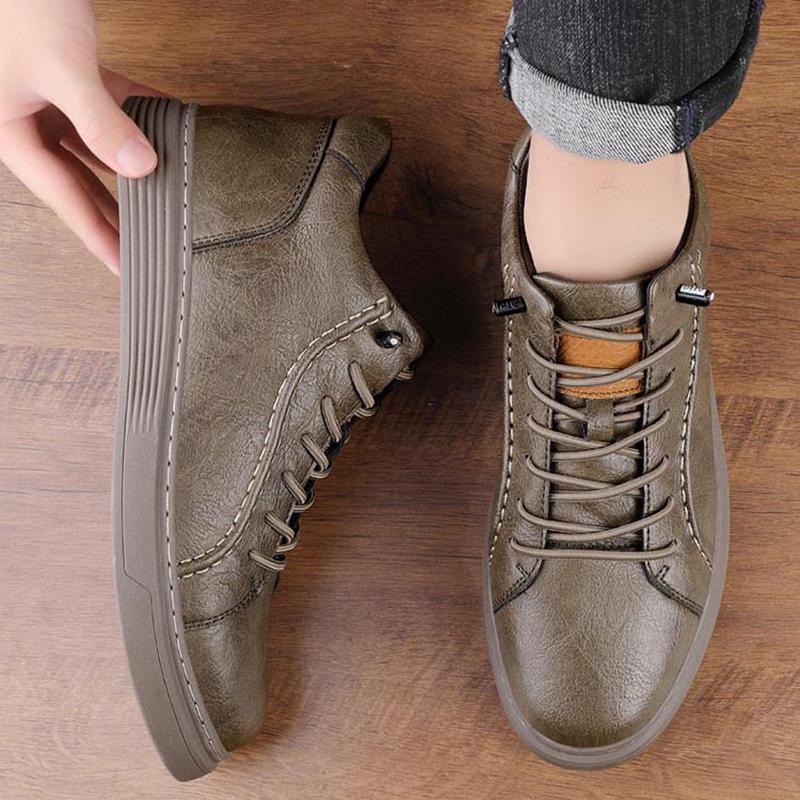 Fashion Men Sneakers Elevator Shoes Hidden Heels Leather Board Shoes Heightening 6CM Increase Casual Sports Height Shoes Big Size 36-46