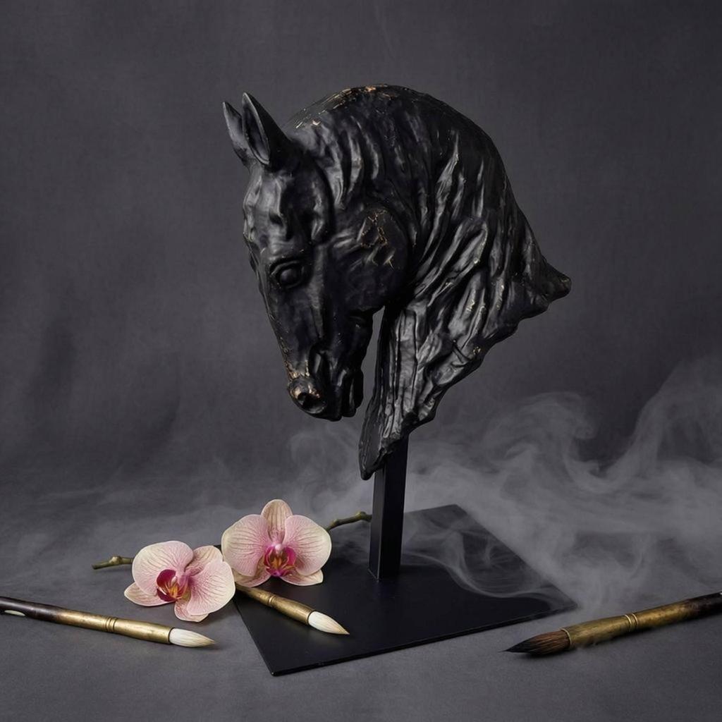 Abstract Horse Sculpture Modern Style Head Statue for Hotel, Model Room