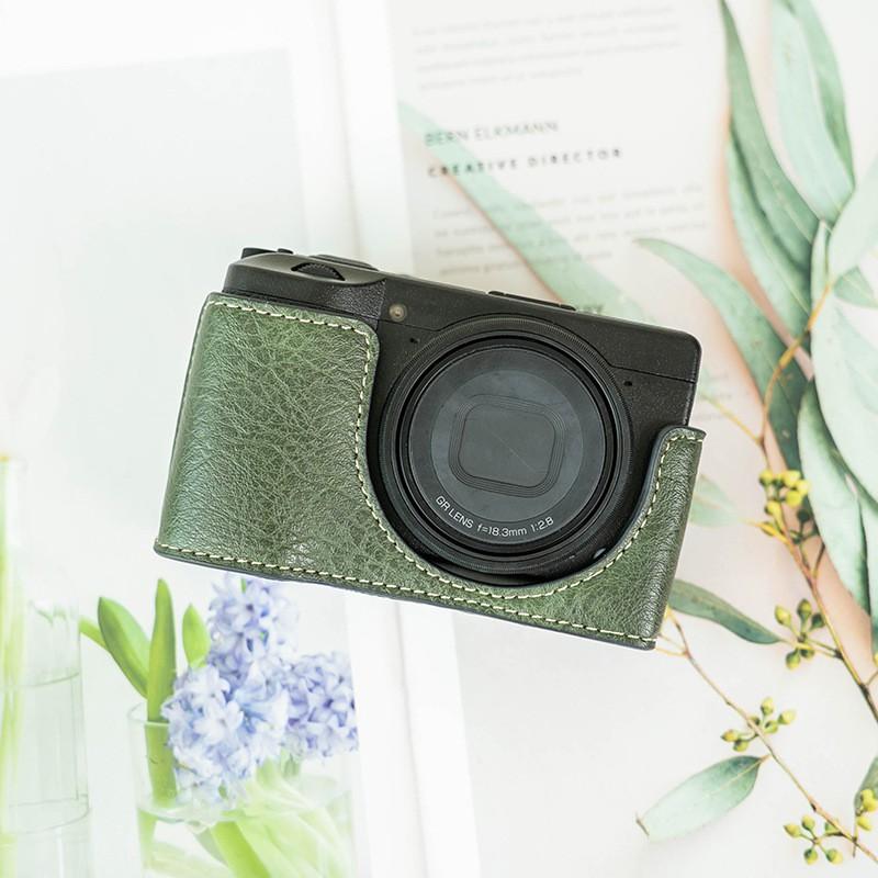 PU Leather Camera Case Ricoh GR3 GR3X GR4 Compact Digital With Adjustable Strap Shoulder Wrist