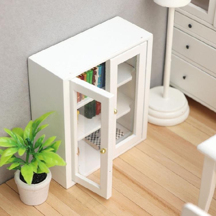 Miniature Dollhouses Display Shelf Accessory 1/12 Scale, Realistic Zakka Wood Display Shelf Dollhouses Miniature