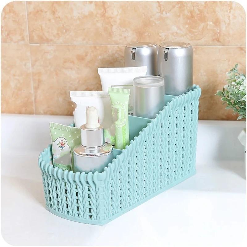 Caja de Almacenamiento Organizadora de Cosméticos Tocador Escritorio Estante de Almacenamiento de Plástico Simple y de Gran Capacidad Almacenamiento de Productos para el Cuidado de la Piel