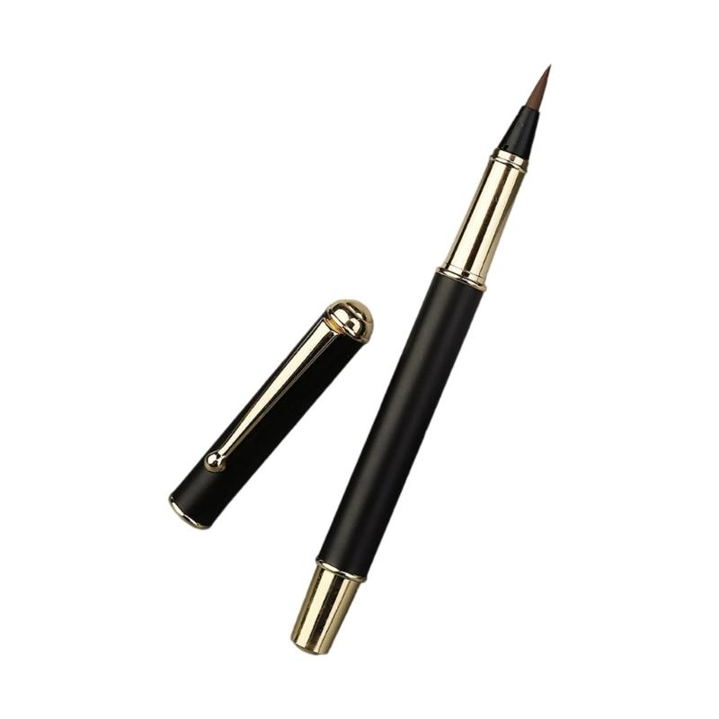 Portable Metal Fountains Brush Pen For Chinese Calligraphy Practice And Daily Writing Tasks
