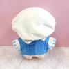 Eared Beret, Shirt, and Vest Set (Blue) for 10cm Plush Toy, Kigurumi Accessories, Otaku Activities, Doll Mascot, Kpopdoll Costume [Used]