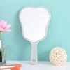 Mini Fan-Shaped Handheld Makeup Mirror Fan Shape Makeup Vanity Mirror With Handle Hand Mirror Spa Salon Compact Mirrors