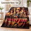 Kendrick Lamar Custom Name Flannel Throw Blanket Soft Warm for Sofa Bed Indoor Home Use