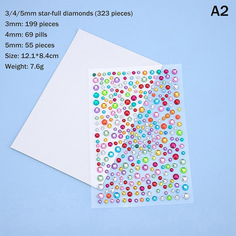 1 Sheet 3D Face Eye Party Makeup Tattoo Sticker Diamond  Sticker Self-Adhesive Mixed  Face Decoration Sticker