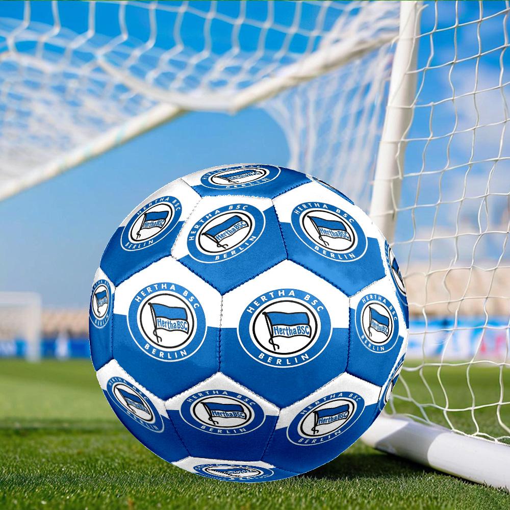 Hertha Bsc Berlin Crest Size 5 Soccer Ball, Suitable for Training and Matches, High-Elasticity, Wear-Resistant Material Gift for Fan