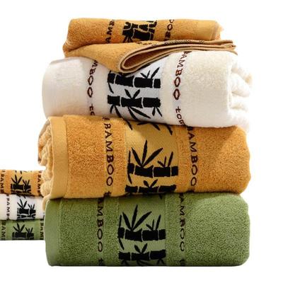 Ensemble de Serviettes Jacquard Épaisses en Fibre de Bambou - Douces, Absorbantes, Parfaites pour les Bains, la Plage et le Lavage du Visage