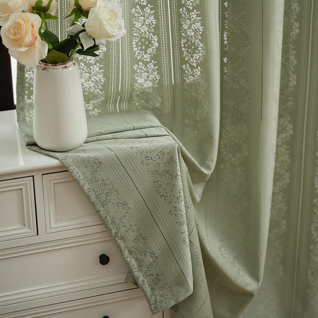 Tende di Pizzo Traforate Perforate Trasparenti per Camera da Letto Soggiorno Balcone Tende Trasparenti Monocolore Semplici Filtranti la Luce Privacy