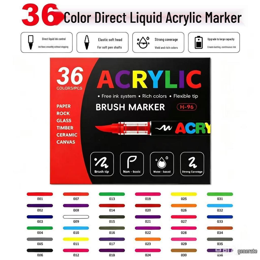 Set de Marqueurs Acryliques - 366 Couleurs pour l'Art Étudiant, le Graffiti et la Peinture, Fournitures d'Art Empilables