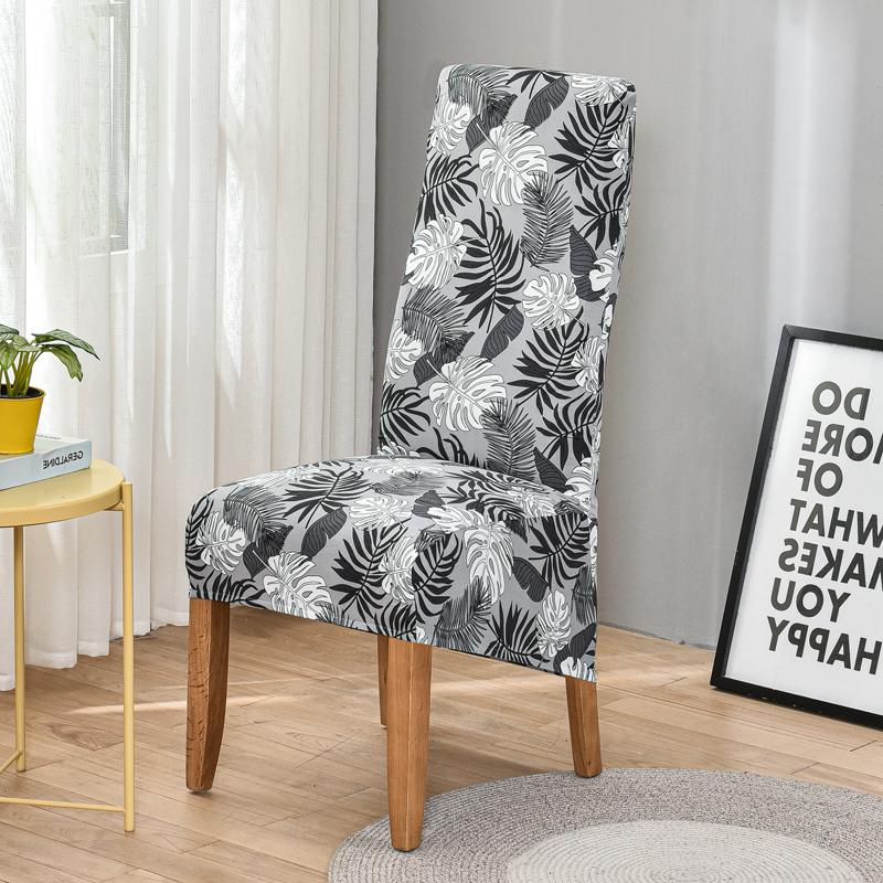 Stuhlhusse mit Blumenmuster, hohe Rückenlehne, Größe XL/M, Stretchkleid für Stuhlhussen für Esszimmer, Hochzeit, Bankett, Heimdekoration