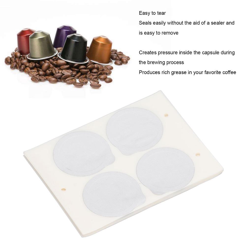 Universal Coffee Pod Lids Seals Reusable Disposable Coffee Capsules Coffee Shop Use