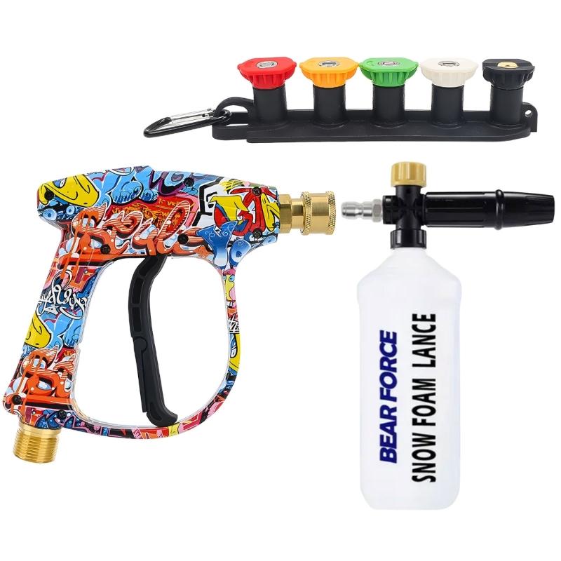 Professional Electric Power Washer 5 Adjustable Sprayed Tip Universal M22 Connector For Multiple Surfaces Washing Stubborn Stains