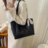 With Small Bag Women PU Shoulder Bag Tote Bag PU Underarm Bag Silk Scarf Straps Handbag  Travel
