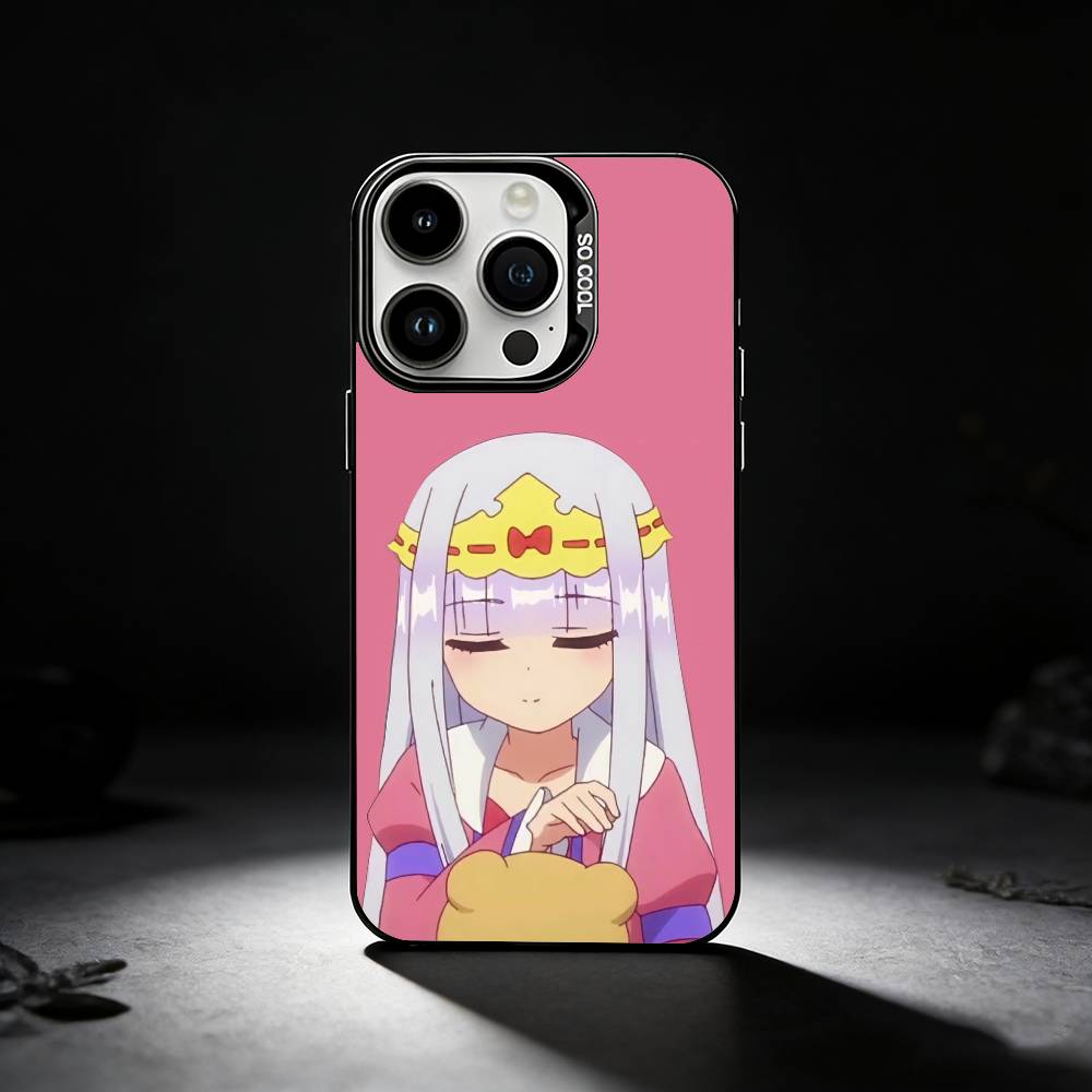 S-Sleepy Demon C-Castle Phone Case For iPhone 17,16,15,14,13,12,11 Plus,Pro Max,XS,Colored Silver Phone Case