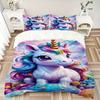 Fantasy Unicorn Dreamscape Print 3Pcs Bedding Setduvet Cover With 2 Bedropillowcase Home Birthday Gift