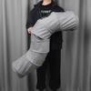 Gray Foldable Cat Tunnel 3 Holes Kitten Drill Bucket Toys Indoor Pet Toy Catwalk Tubing