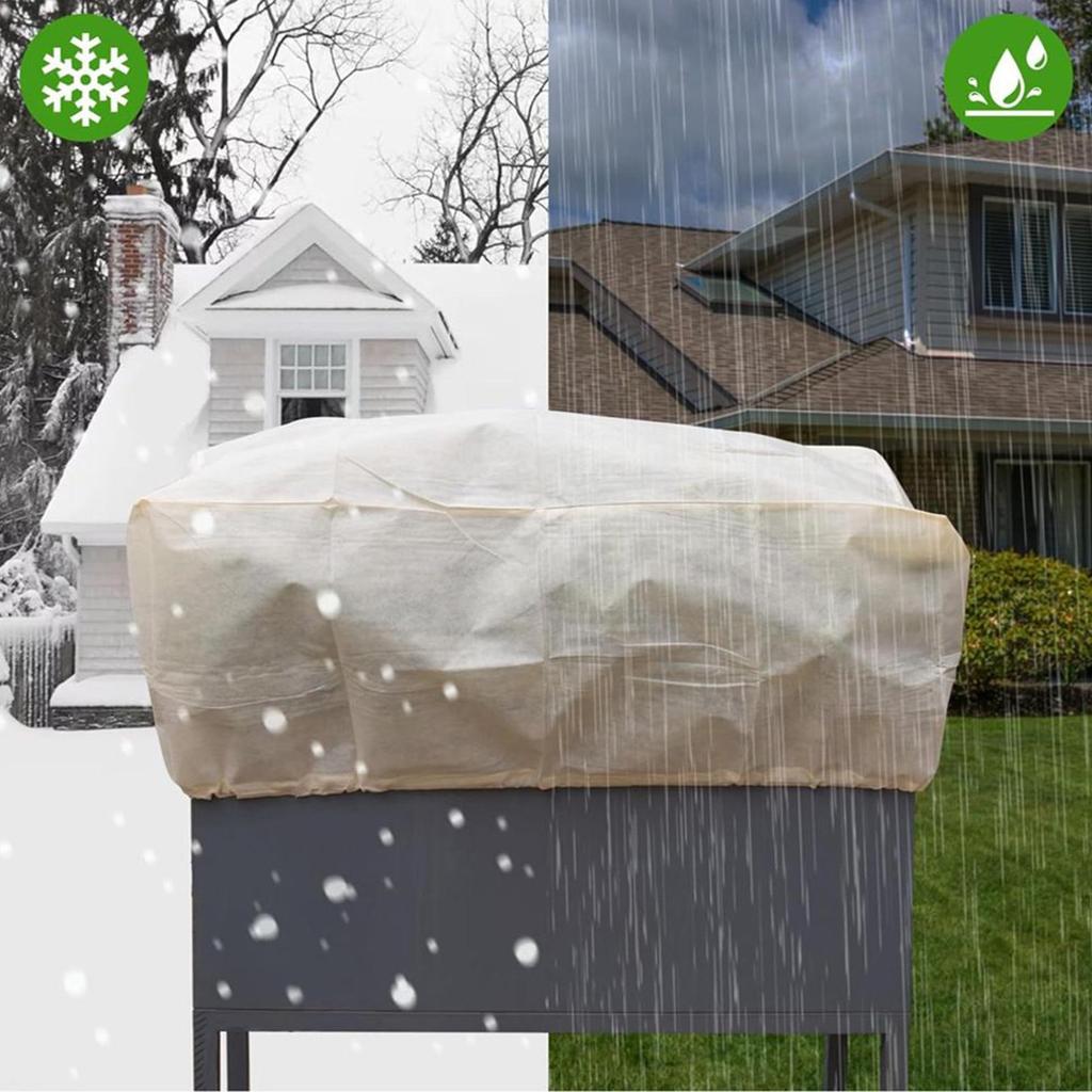 Raised Garden Cover 2 Pieces Rectangular Flower Cover With Drawstring Outdoor Plant Freeze Protection For Outdoor Garden Winter