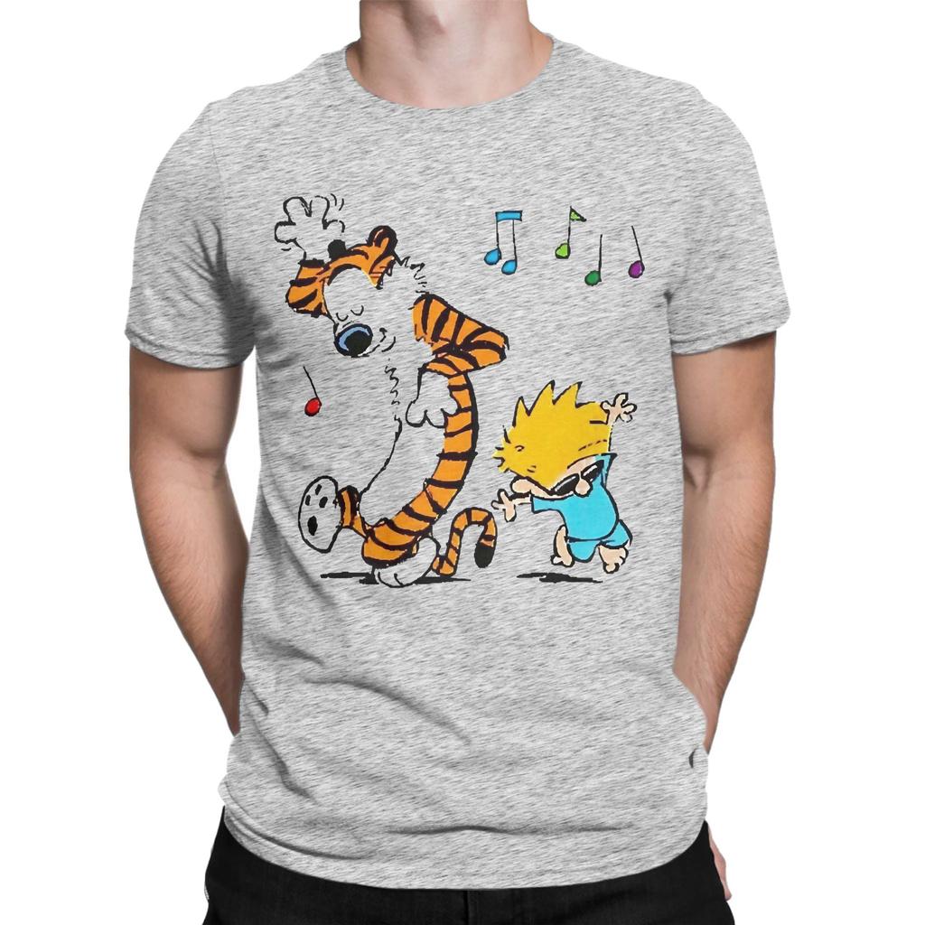 Calvin And Hobbs Dance Novelty 100 Cotton Tshirt Calvin Tees Tops For Unisex
