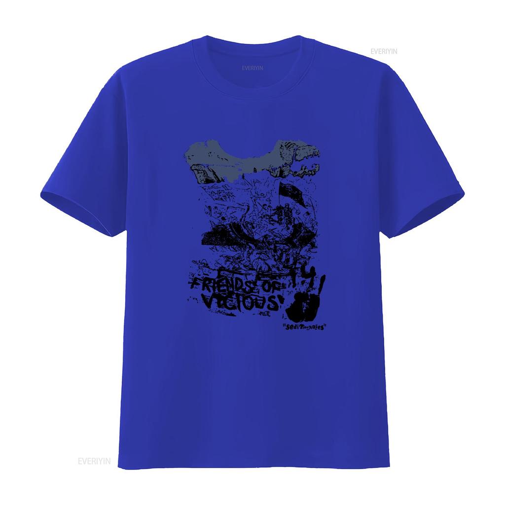 Seditionaries Friends Of Sid Vicious Punk Rock Mens T Shirt vintage Washed designer clothes Unisex Top For Everyday Wear Soft