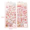 New New 2/4Pcs Fun Kawaii Bunny Embossed Crystal Stickers - 3D Raised Texture Cute Decor For Notebook Phone Case & DIY Crafts