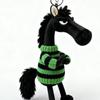 Popolari Portachiavi Cavallo Nero High Cool Sky Selection Peluche Morbido Ciondolo per Auto Portachiavi Bambola di Pezza Lavorata a Maglia per Borsa da Donna Borse per Bambini