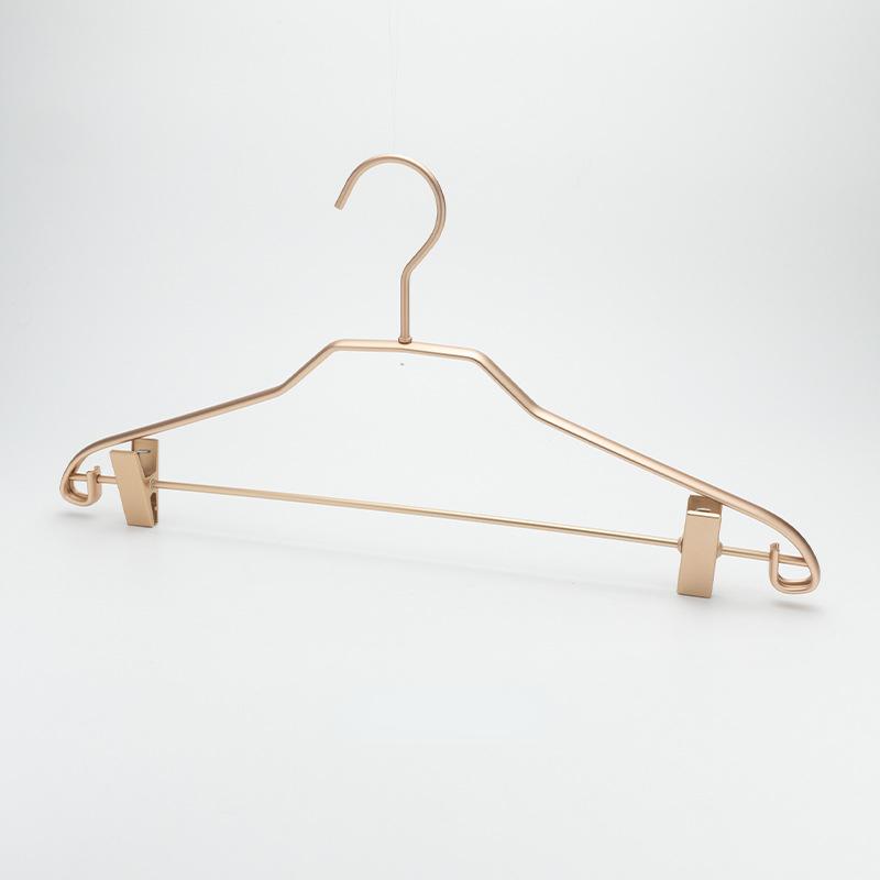 

5 шт. золотых вешалок для одежды, стойка для брюк из алюминиевого сплава с зажимами для носков, юбок, шарфов, утолщенная вешалка для сушки для витрины магазина 5pcs