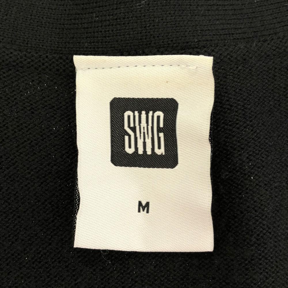 SWAGGER Made in Japan Wool Blend Long sleeve knit cardigan M Black x gray Men's Used
