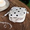 Multi-pocket Travel Bracelet Organizer Black Dot Pattern Portable Jewelry Case  Necklace Storage