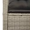 Garden Sofa with Cushions 120 X 62 X 69 Cm Grey Poly Rattan