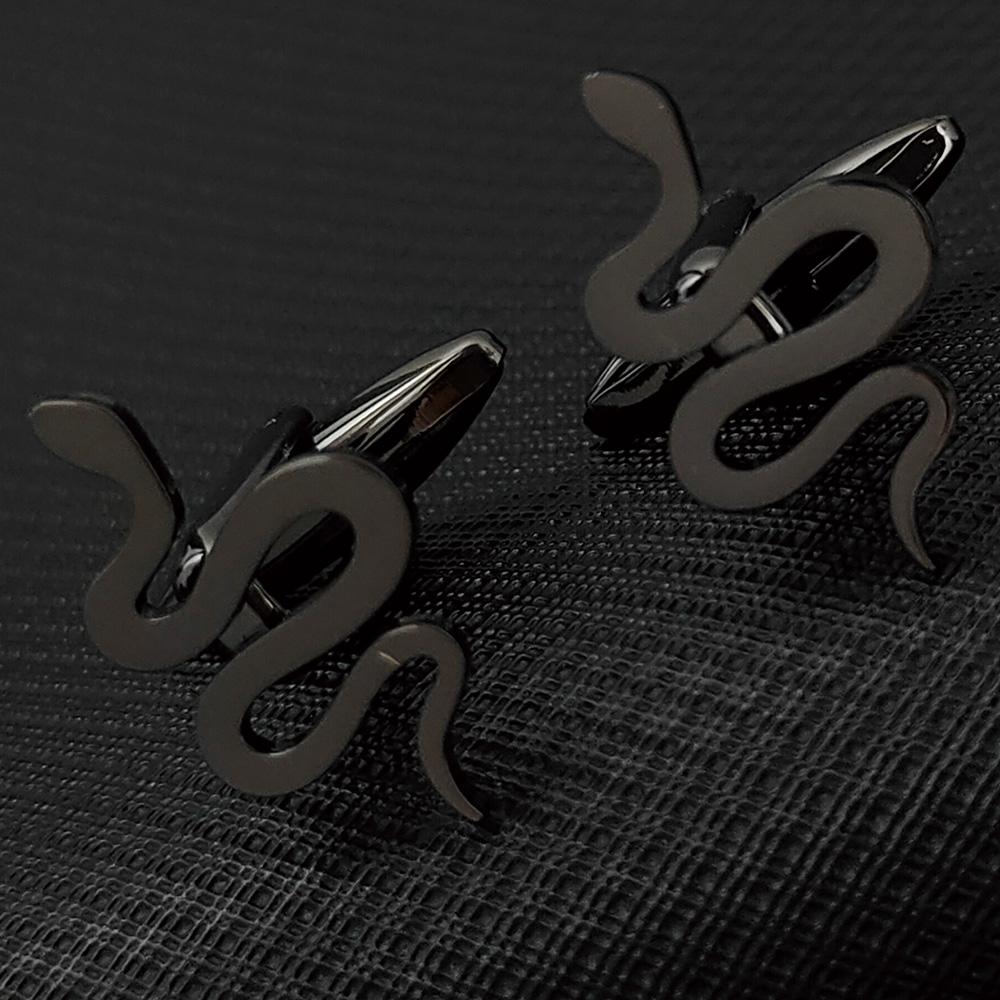 Metalen Slang Manchetknopen Heren Zakelijk Overhemd Knopen Gepolijst Ontwerp Manchetknopen Mode Sieraden Accessoires Verjaardagscadeaus voor Mannen