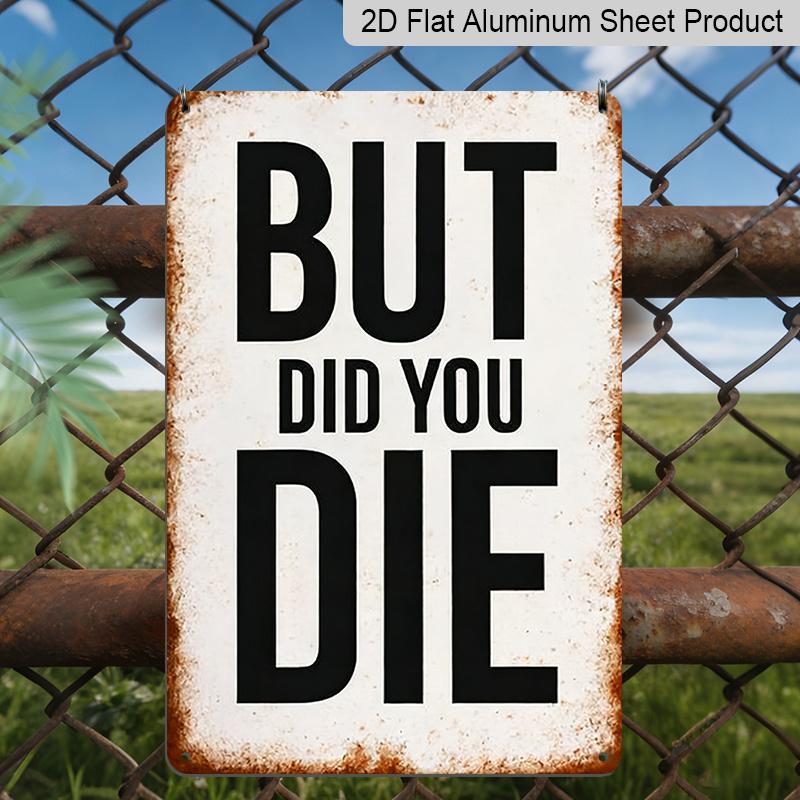 

2D Flat Retro Are You Dead Metal Decorative Wall Hanging - 8x12 Inch Rustic Humorous Wall Hanging, Durable Aluminum Material, Suitable for Men S 20*30cm