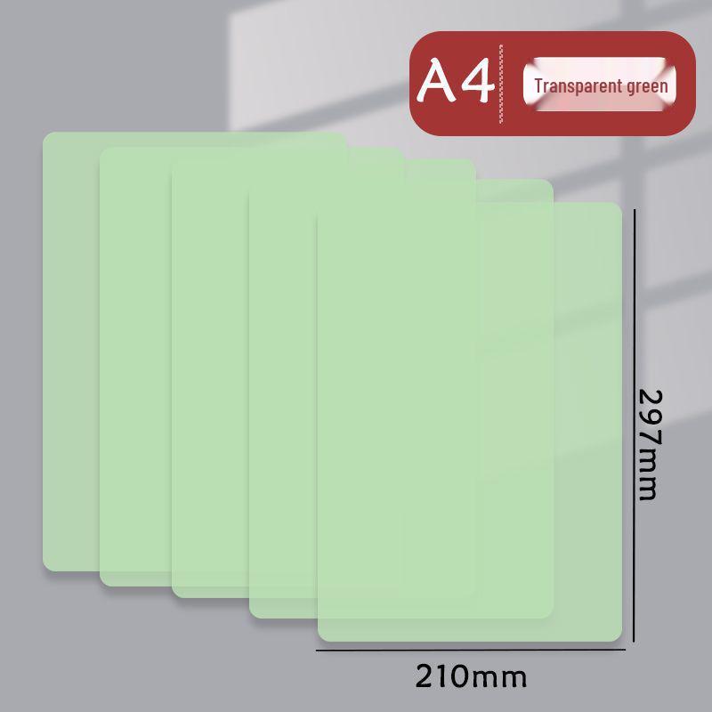 A3 5-Piece Cutting Mat Set with A4 Document Board Clip - Transparent PP Desk Mat for Students' Writing and Drawing