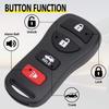 Keyless Entry Remote Control Car Key Fob Compatible with Infiniti EX35 FX35 FX45 I35 G35 QX56, Nissan Altima Armada Maxima Quest Sentra 350Z,