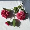 Lifelike Artificial Flower With 3 Heads Long Branch Silk Flower For Home Wedding Birthday Party Bedroom Decoration