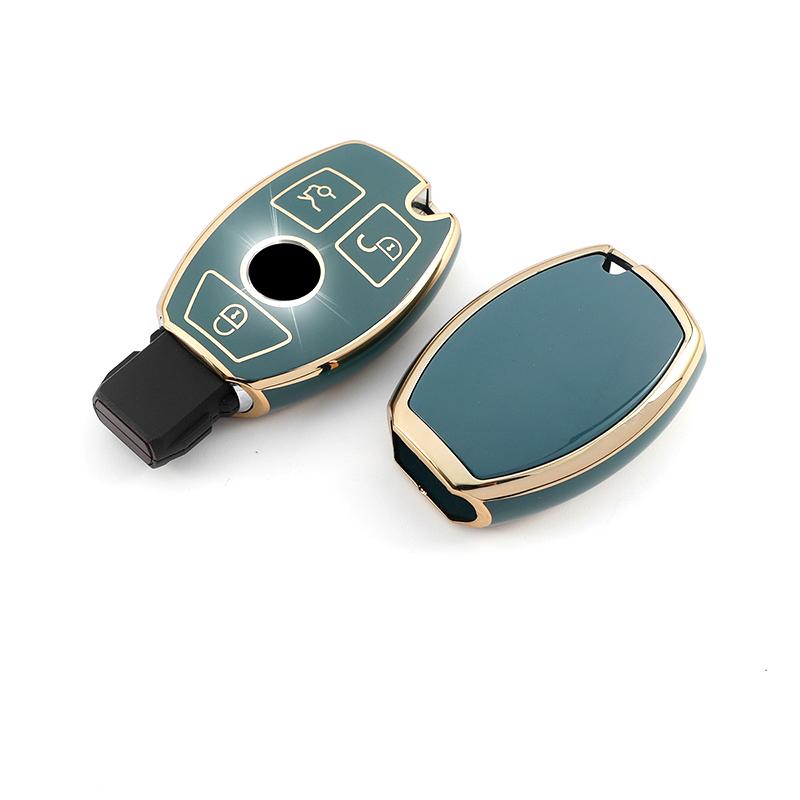 

3 кнопки для Mercedes Benz ABCS Class AMG GLA CLA GLC W176 W221 W204 W205 чехол для автомобильного ключа с брелоком, чехол для брелока, аксессуары серый