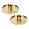 2pcs Iron Candle Holder Metal Home Golden Simple Retro Elegant Desktop Aromatherapy Candle Stand