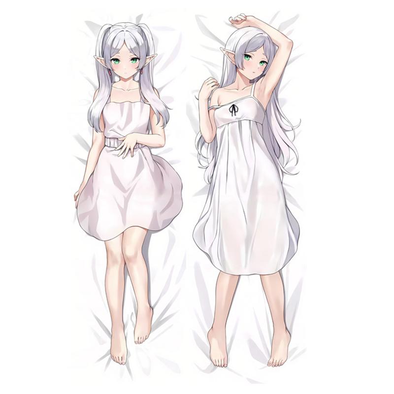 Hot Anime Frieren At the Funeral Frieren Aura Fern Hugging Body Pillow Case DIY Cushion Peach Skin/2way Tricot Pillow Cover