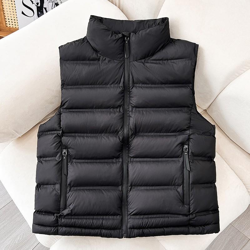 Short Thickened Lightweight Stand-Up Collar Vest Women's Autumn and Winter Jacket Explosive Vest