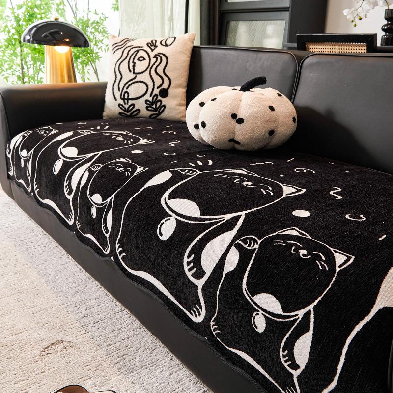 

Подушка для дивана нестандартной формы универсальна для всех сезонов, новая легкая роскошь, высококлассный неровный нескользящий кожаный диван, специальная подушка для сиденья для прямого ряда 90*90cm